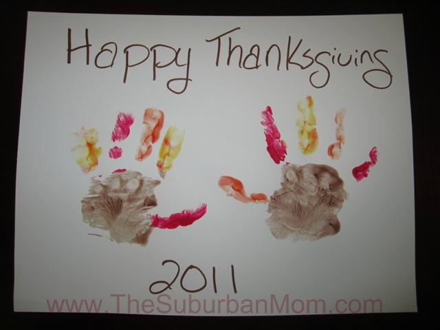 Thanksgiving Turkey Hand Print Craft