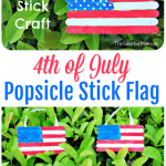 4th of July Popsicle Stick Flag