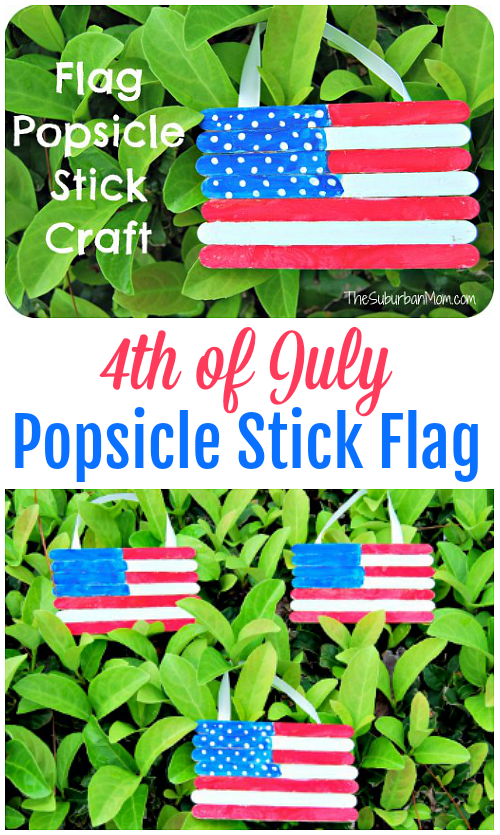 4th of July Popsicle Stick Flag