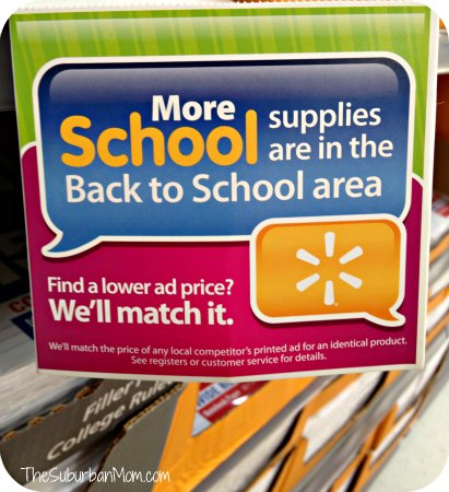 Back to School Walmart Price Match
