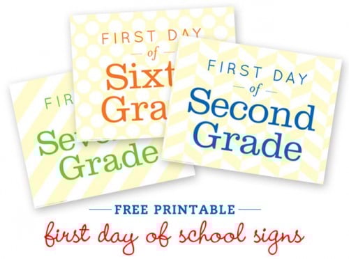 Free First Day of School Sign Printable