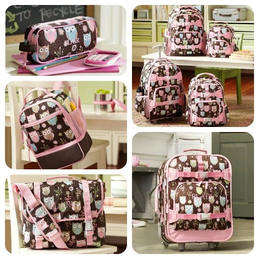 Pottery Barn Kids Owl Back To School Gear Backpack Bag