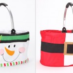 Christmas Market tote Santa Snowman