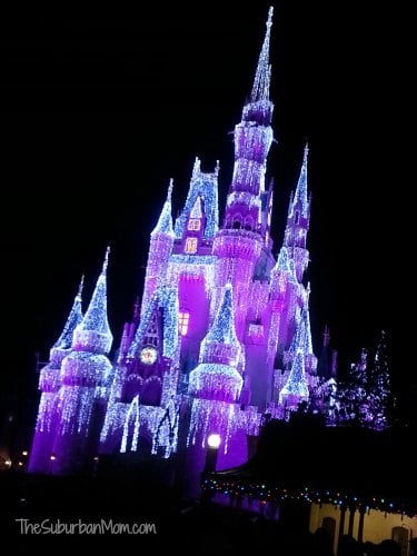 Cinderella's Castle Walt Disney World Christmas Nighttime