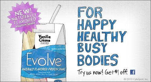 Evolve Protein Drink Coupon