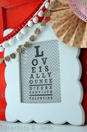 Valentine's Day Free Printable Eye Chart Love