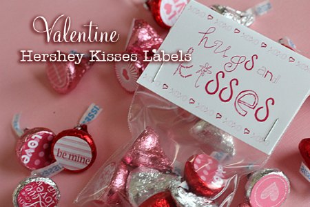 Valentine's Day Free Printable Hershey Kisses Labels