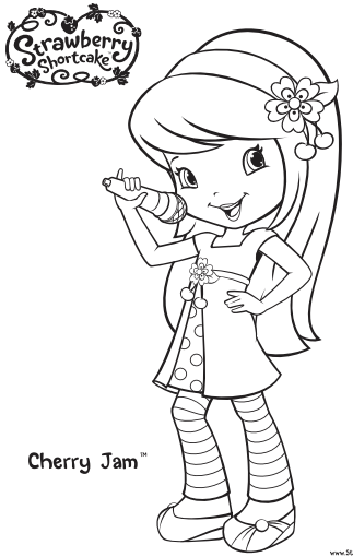 cherry jam coloring page pdf strawberry shortcake ready for download