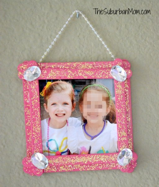 Glitter Popsicle Stick Frame - Made To Be A Momma