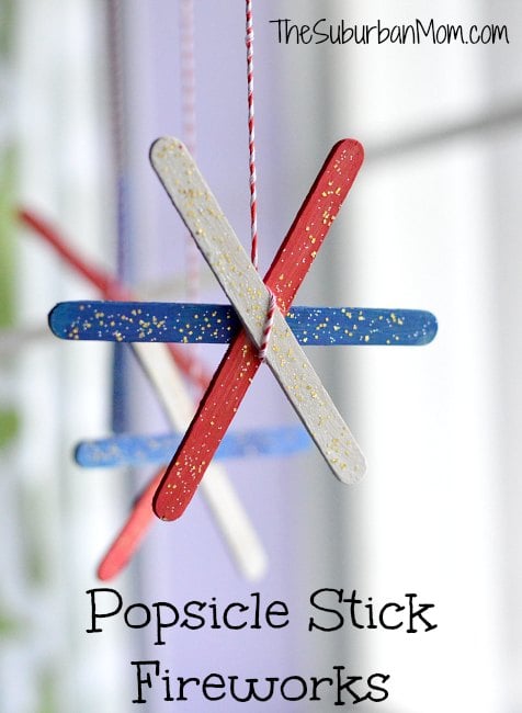 4th Of July Popsicle Stick Fireworks Kids Craft - TheSuburbanMom