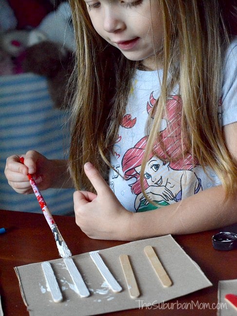 Popsicle Stick Fireworks Kids Craft