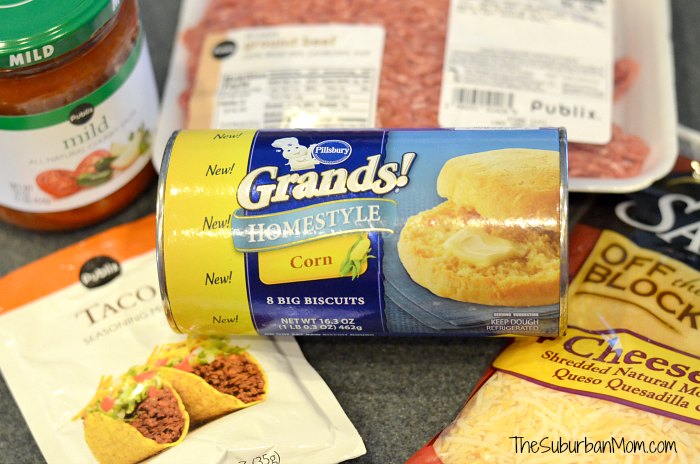 Pillsbury Grands Homestyle Corn Biscuits Taco Melts