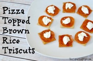Pizza Topped Brown Rice Triscuits