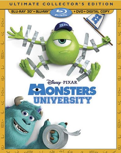 Monsters University Blu-Ray DVD 3D
