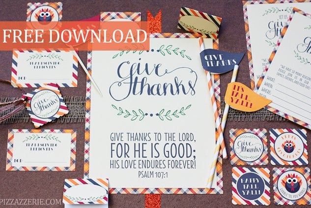 Free Thanksgiving Printable Set