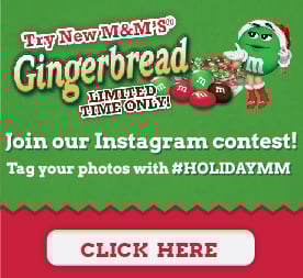 Gingerbread M&Ms Instagran Contest