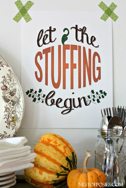 Let The Stuffing Begin Thanksgiving Printable