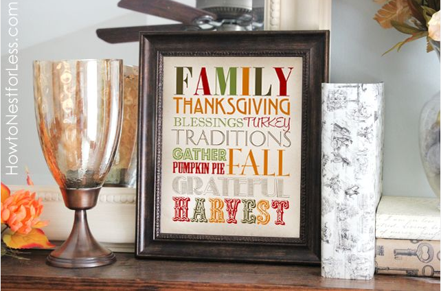 Thanksgiving Free Printable Sign