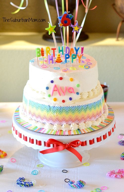 Rainbow Loom Birthday Cake