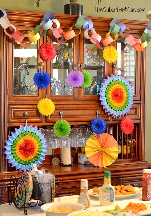 Rainbow Loom Birthday Party Decorations