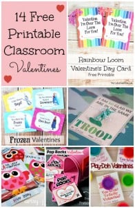 14 Free Printable Kids Classroom Valentines