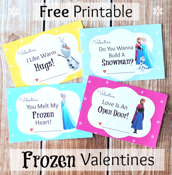 FREE Printable Disney Frozen Valentine's Day Cards - TheSuburbanMom