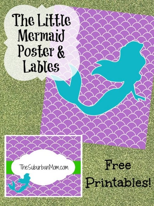 The Little Mermaid Party Poster Labels Free Printable TheSuburbanMom