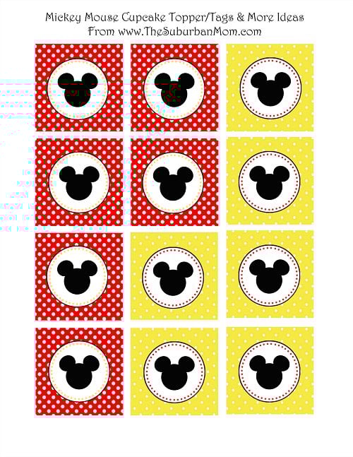 Mickey Cupcake Toppers