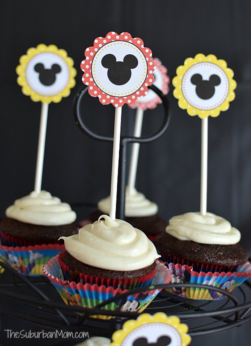 Mickey Mouse Cupcake Toppers Printable