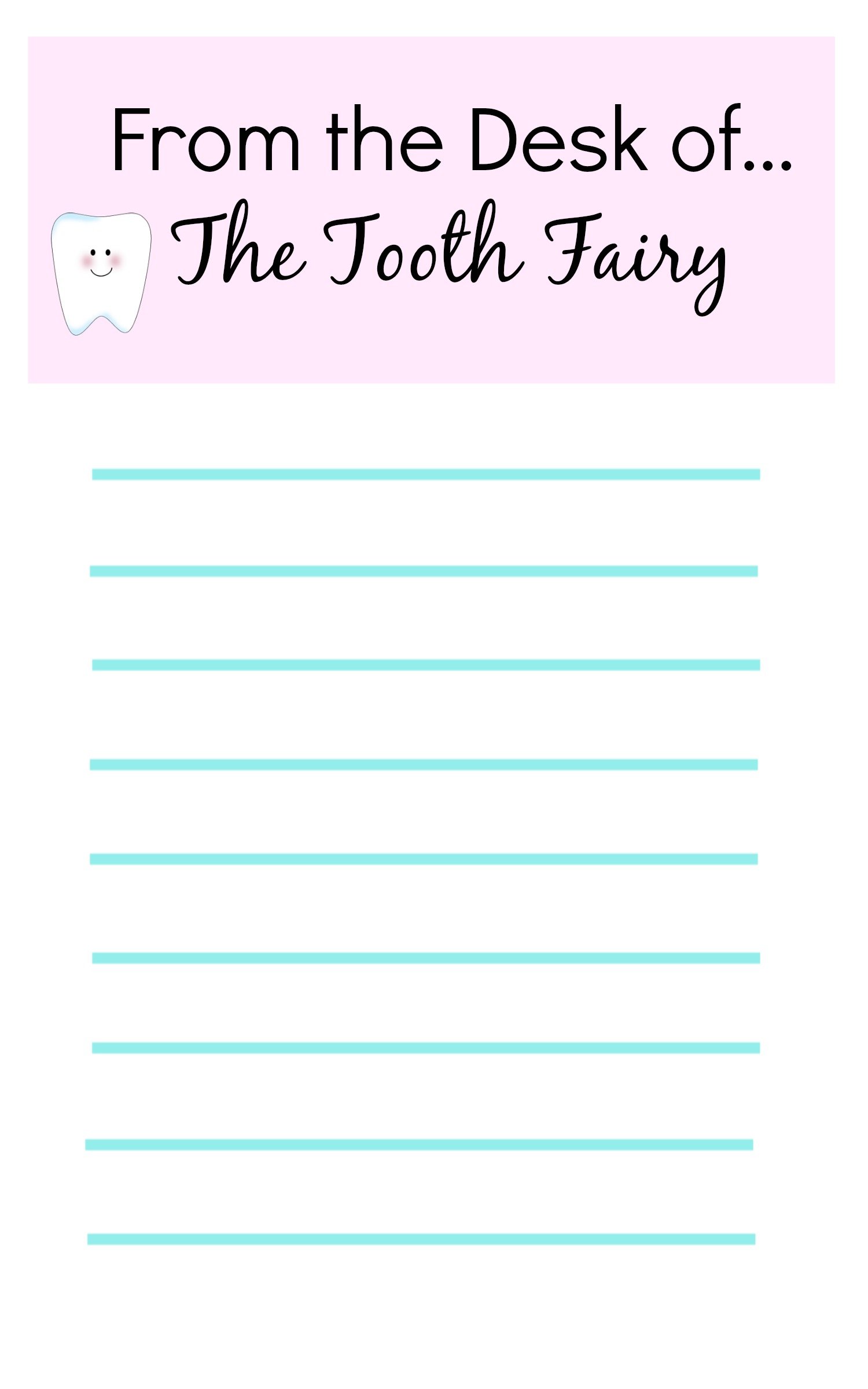 Tooth Fairy Ideas And Free Printables Tooth Fairy Letterhead