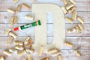 DIY Wine Cork Monogram Craft - TheSuburbanMom