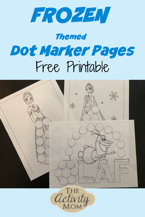 FREE Frozen Do A Dot Marker Printable