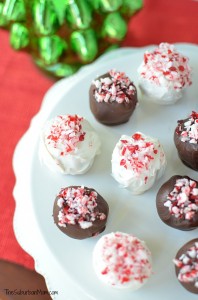 Chocolate Candy Cane Truffles