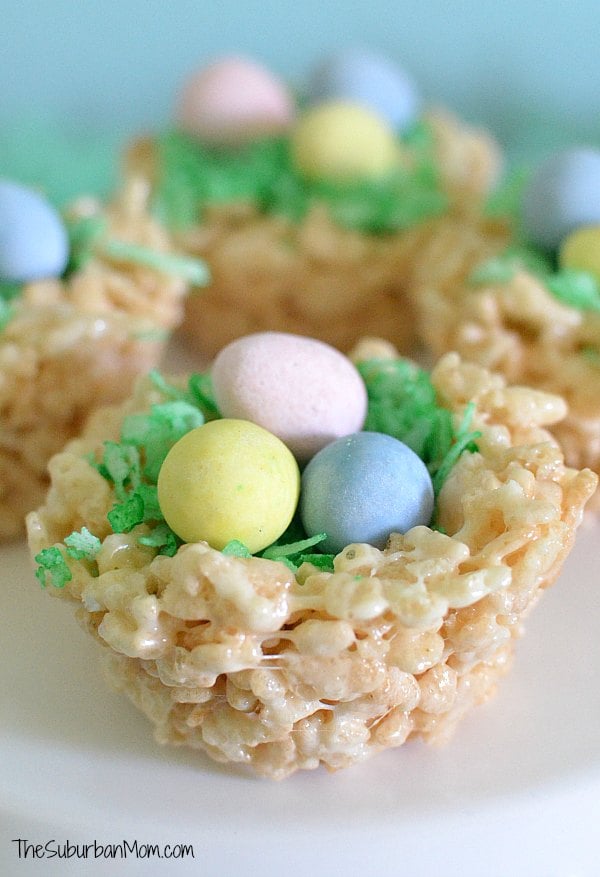 Easter Rice Krispies Treats Nests