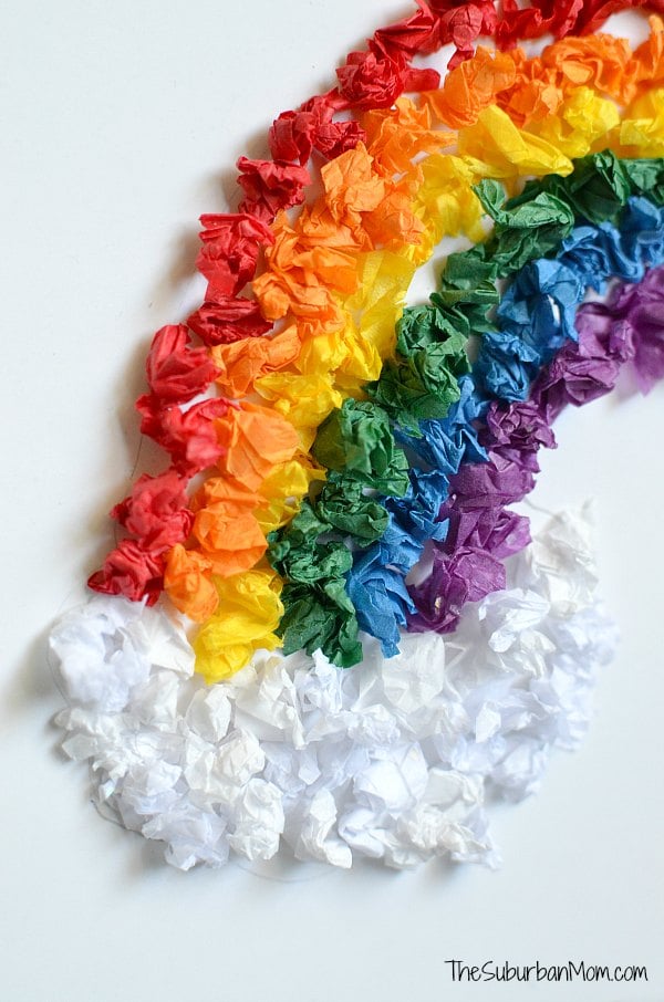 Tissue Paper Rainbow - Kids Craft < Craftidly