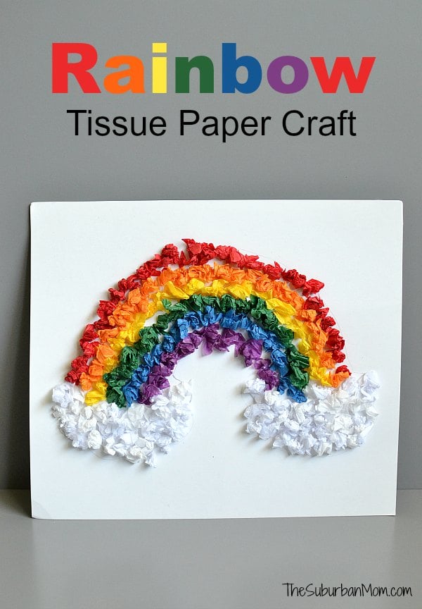 Tissue Paper Rainbow Craft For Kids The Suburban Mom