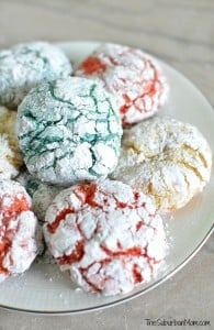 Red White and Blue Crackle Cookies
