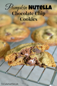 Pumpkin Nutella Chocolate Chip Cookies
