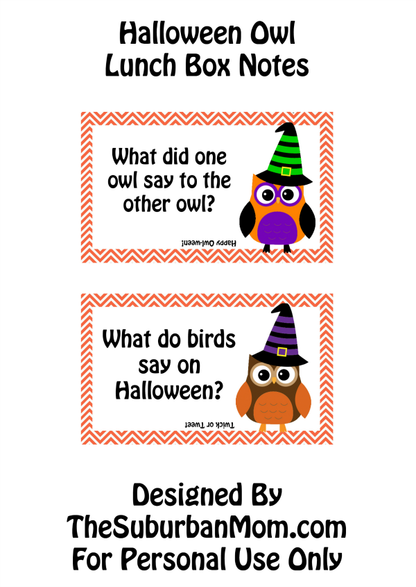 Halloween Lunch Box Jokes Owl