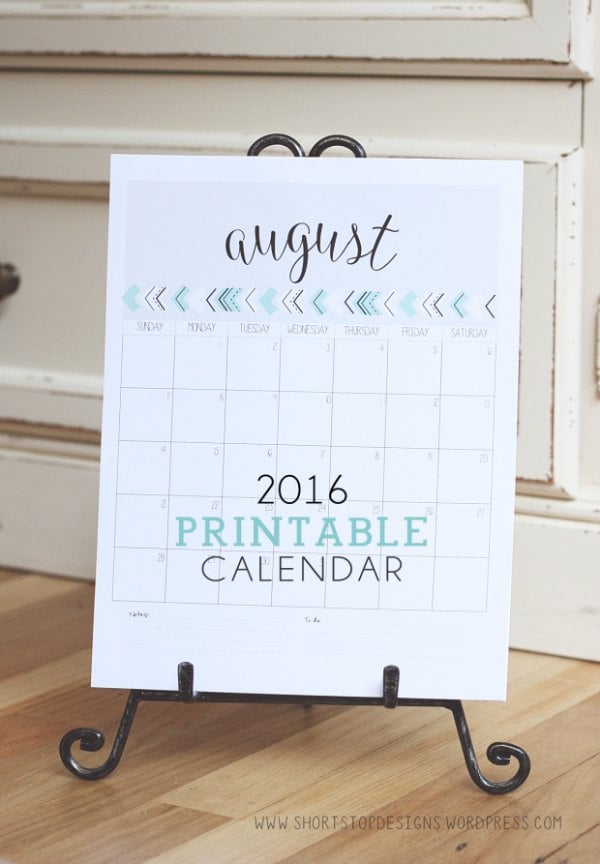 Calendar 2016