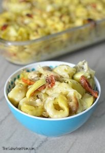 Chicken Pesto Tortellini Bake