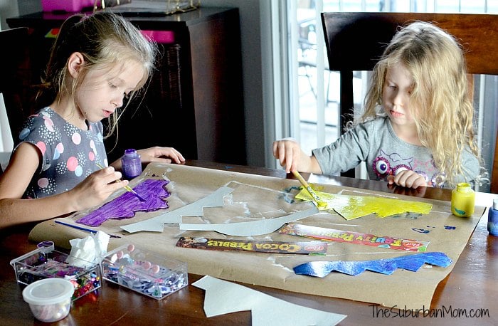 Painting Cereal Box Crowns
