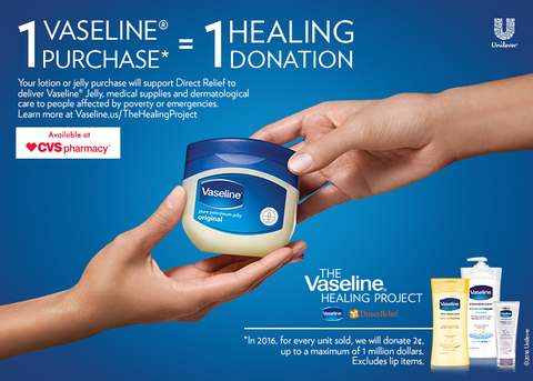 1 Vaseline Purchase = 1 Healing Donation