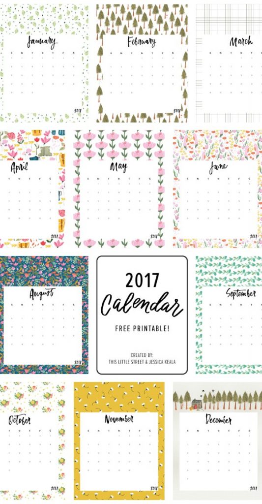 17 Free Printable 2017 Calendars - The Suburban Mom