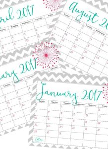 17 Free Printable 2017 Calendars - The Suburban Mom