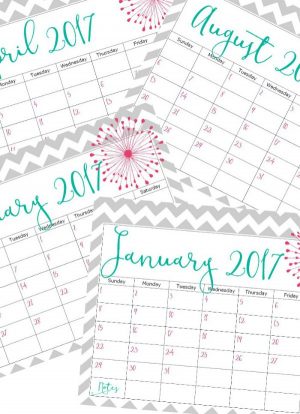 17 Free Printable 2017 Calendars - The Suburban Mom