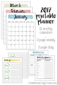 17 Free Printable 2017 Calendars - The Suburban Mom