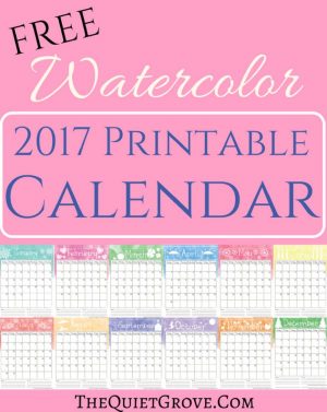 17 Free Printable 2017 Calendars - The Suburban Mom