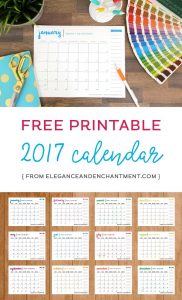 17 Free Printable 2017 Calendars - The Suburban Mom
