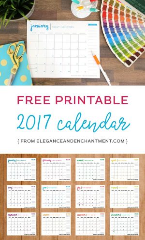 17 Free Printable 2017 Calendars - The Suburban Mom